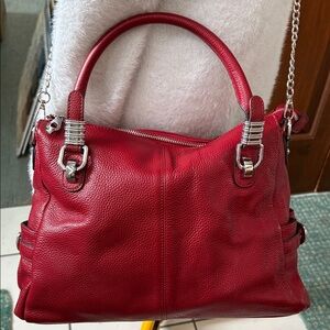 Vatan  satchel  Crossbody bag  vintage thick pebbled Leather  Silvertone HW NWOT